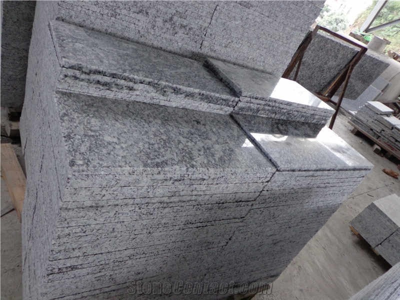 Spray White Granite,Sea Wave White Granite Tiles & Slabs,Polished/Honed/Flamed China Grey Granite