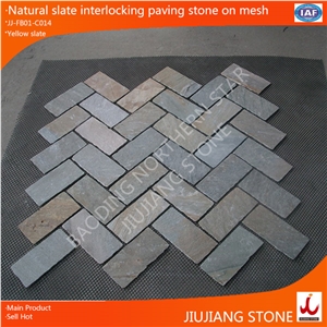 Fish Bone Paving Split Face Mosaic