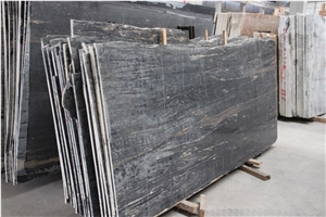 Black Pearly Marble Slabs & Tiles