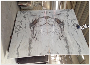 Blizzard Marble Slabs & Tiles, Turkey Blue Marble