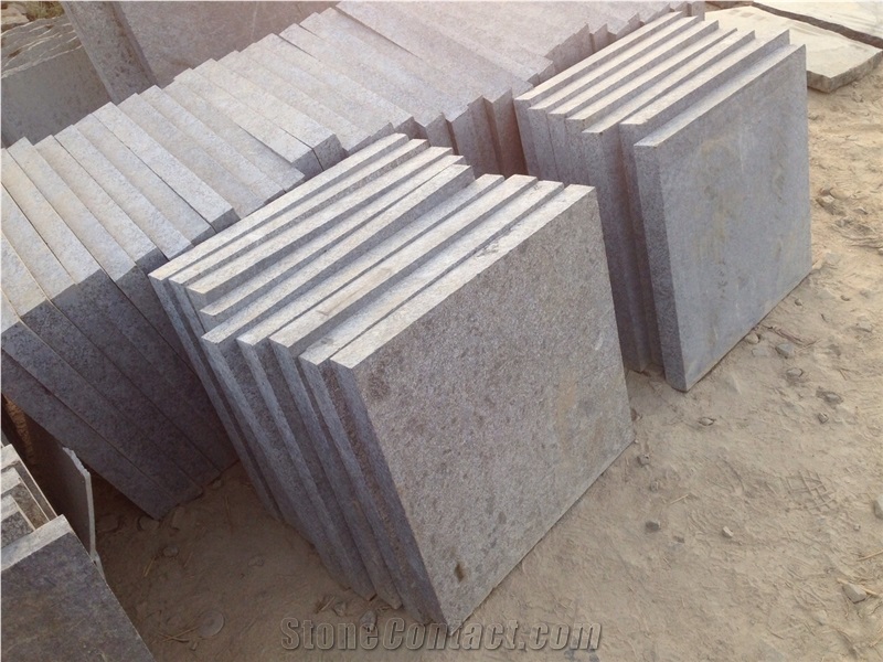Steel Grey Granite Flamed Tiles