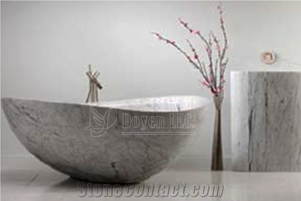 Cararra White Italy Marble Bathtubs 1775x895x605