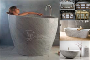 Cararra White Italy Marble Bathtubs 1775x895x605