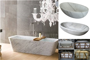 Cararra White Polished Marble Bathtubs,Moon White Marble Polished Bath Tubs 1727x910x500