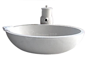 Crystal White Nature Stone Marble Bathtubs, M White Marble Polished Bath Tubs 1800x1000x500