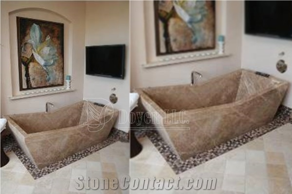 Emperador Light Brown Bath Tubs,Ligh Imperial Nature Stone Bathtubs, Ambarino Polished Marble Bathtubs​ 1900x980x550
