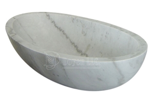 Moon White Cheap Marble Polished Bath Tubs