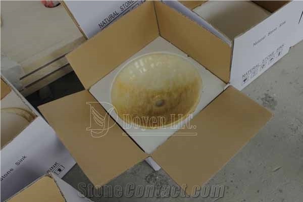 Resin Yellow Cheap Marble Bowls, Wholesale Stone Vessel Sinks, Distributed Farm Basins, Factory Nature Stone Sinks, Manufactured Cheap Square Wash Basins