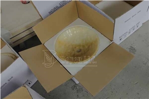 Resin Yellow Cheap Marble Bowls, Wholesale Stone Vessel Sinks, Distributed Farm Basins, Factory Nature Stone Sinks, Manufactured Cheap Square Wash Basins