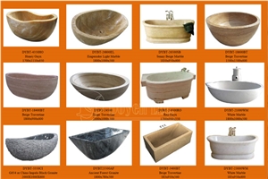 Wooden Vein Marble Stone Bathtub