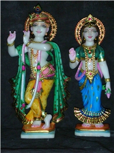Makrana Albeta Marble Radha Krishna Statue