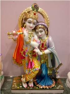 Makrana Albeta Marble Radha Krishna Statue