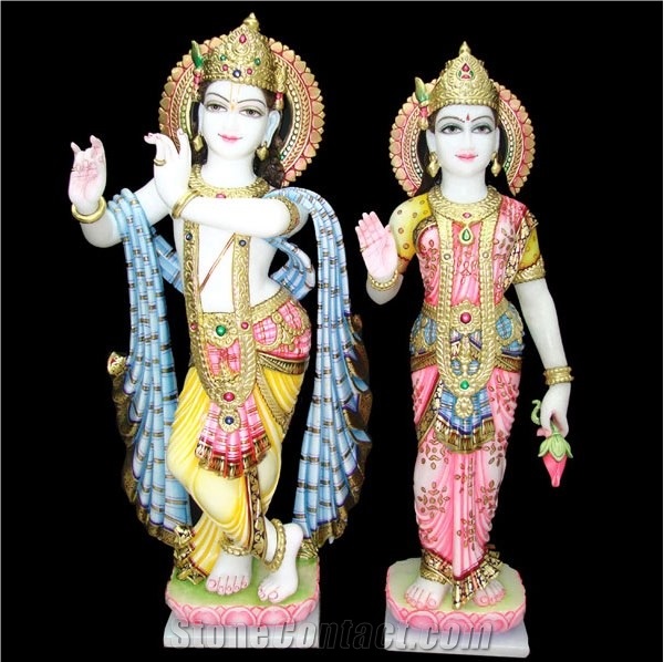 Makrana Albeta Marble Radha Krishna Statue