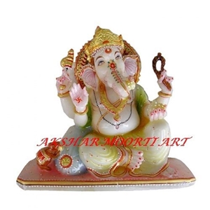 Makrana White Marble Ganesha Statue