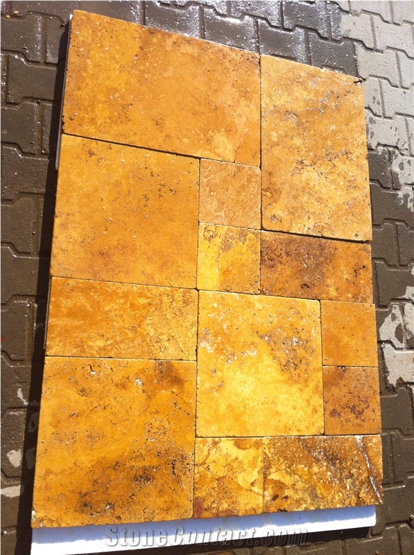 Travertine Tumbled ,Travertine French Pattern Slabs & Tiles