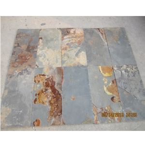 Wellest Rusty Brown Multi Color Slate Floor & Wall Tile, China Slate Tile,Floor & Wall Covering
