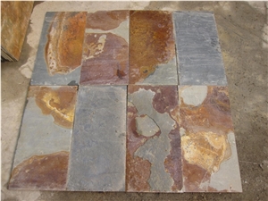 Wellest Rusty Brown Multi Color Slate Floor & Wall Tile, China Slate Tile,Floor & Wall Covering