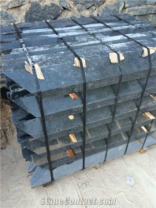 G654 Grey Granite Kerb Stone, Sesame Black Granite Kerb Stone
