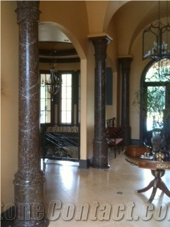 Brown Marble Column Pillar