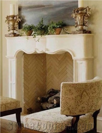 White Marble Solid Fireplace Surround Handcraft Mantel Stone Hearth