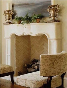 White Marble Solid Fireplace Surround Handcraft Mantel Stone Hearth
