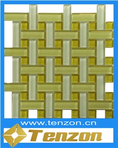 Dark Green and Light Green Glass Mosaic