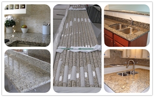 Natural Stone Kitchen Countertop, Yellow Granite Kitchen Countertops Natural Stone Kitchen Countertop, Yellow Granite Kitchen Countertops