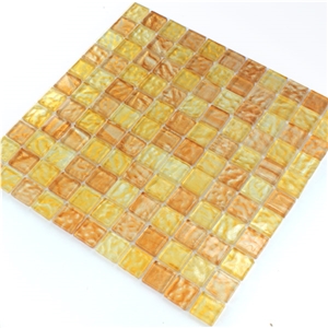 Glasmosaik 25x25x6mm Bernstein Beige Mix