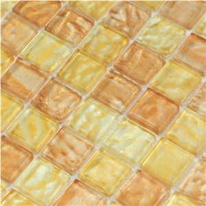 Glasmosaik 25x25x6mm Bernstein Beige Mix
