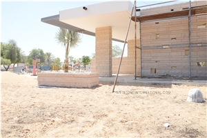 Sandstone Rock Finish Slabs & Tiles, Dholpur Beige Sandstone Tiles