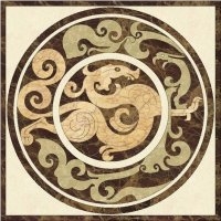 Beige Waterjet Medallion,China Marble Flooring Medallion