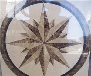 Brown Marble Round Waterjet Medallions Brown Marble Round Waterjet Medallions