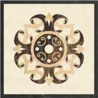 China Multicolor Marble Square Waterjet Medallions