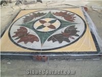 Chinese Style Round Marble Floor Medallion,Waterjet Inlay Medallion