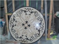 Marble Floor Waterjet Medallion Pattern Design