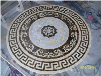 Marble Floor Waterjet Medallion Pattern Design