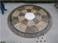 Marble Floor Waterjet Medallion Pattern Design