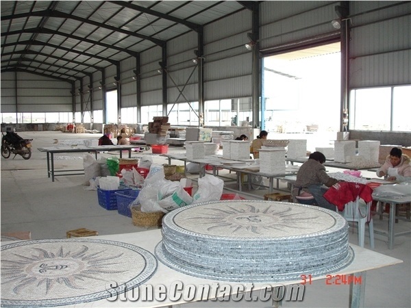 Marble Mosaic Waterjet Medallions,Round & Square Medallions