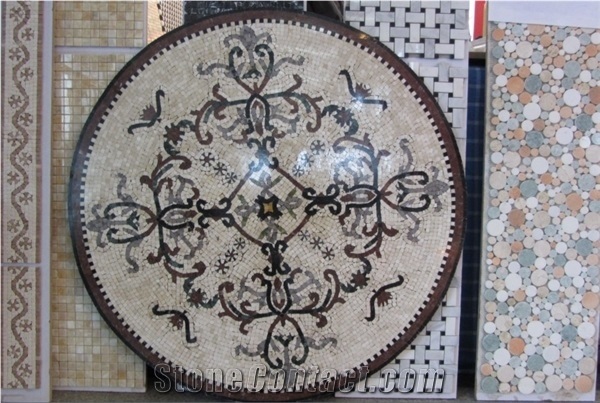 Marble Mosaic Waterjet Medallions,Round & Square Medallions