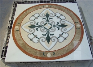 Marble Round Waterjet Medallions,Mosaic Floor Medallions