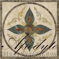 Marble Waterjet Flooring Medallion, Square Waterjet Medallion