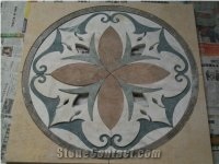 Marble Waterjet Square Medallion