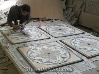 Marble Waterjet Square Medallion