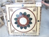 Marble Waterjet Square Medallion