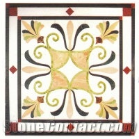 Multicolor Square Medallion, All Natural Stone Medallions