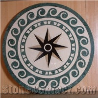 Multicolor Square Medallion, All Natural Stone Medallions