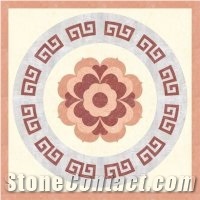 Multicolor Square Medallion, All Natural Stone Medallions