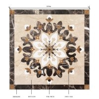 Square Marble Waterjet Medallion