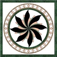 Square Waterjet Medallion,Marble Flower Waterjet Medallion