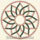 Square Waterjet Medallion,Marble Flower Waterjet Medallion